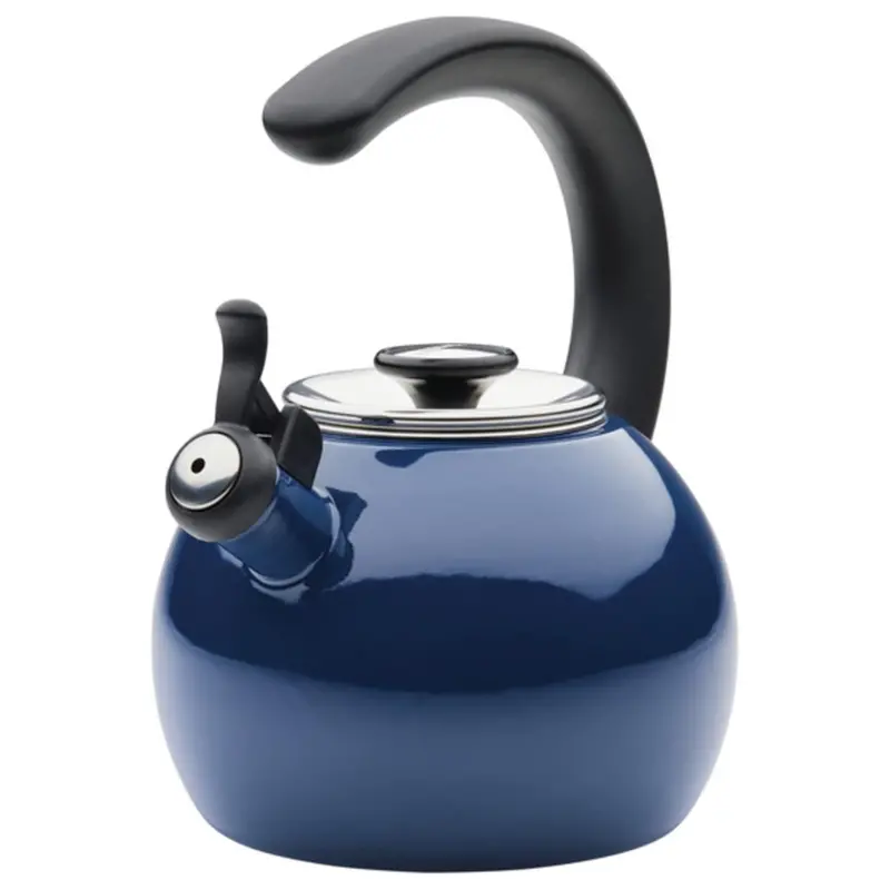 2Qt Circulon Enamel On Steel Whistling Induction Teakettle 1