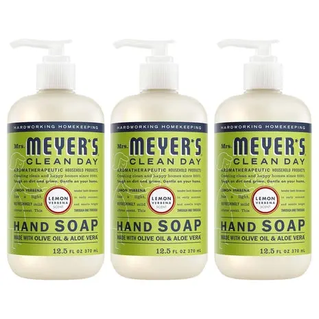 3 Bottles Mrs. Meyer's Clean Day Hand Soap 1