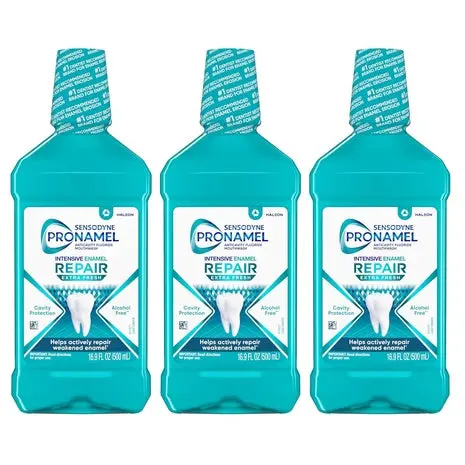 3 Bottles Sensodyne Pronamel Intensive Enamel Repair Mouthwash 1