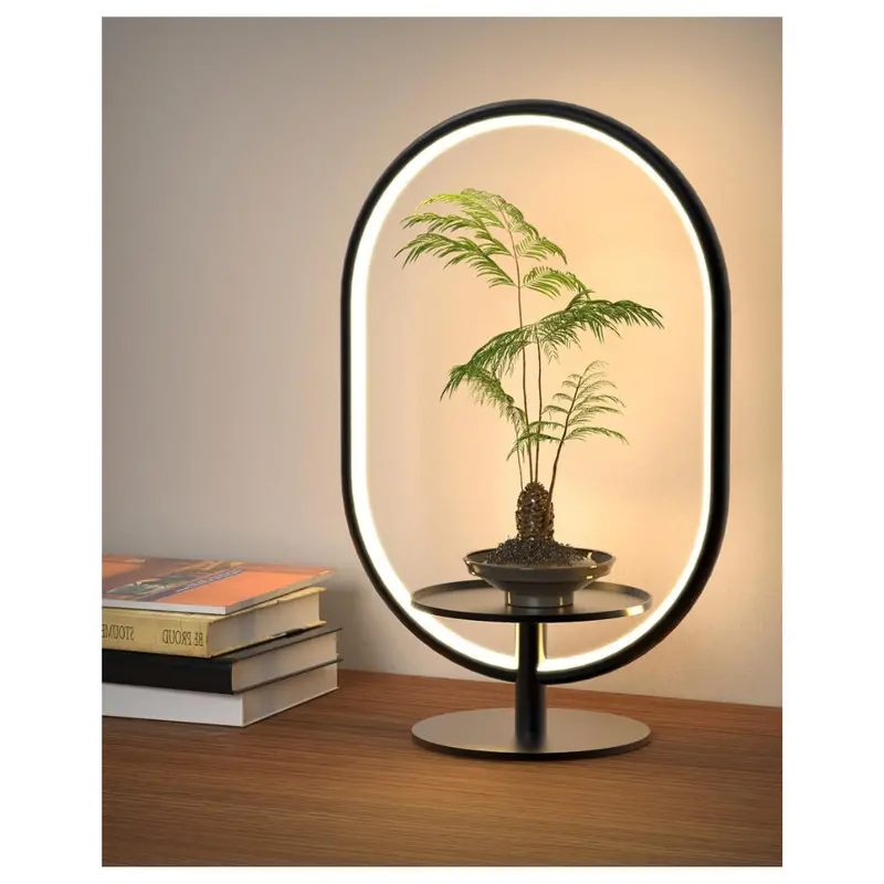 3 Color Temperatures Modern Led Table Lamp W/ Storage Tray 1