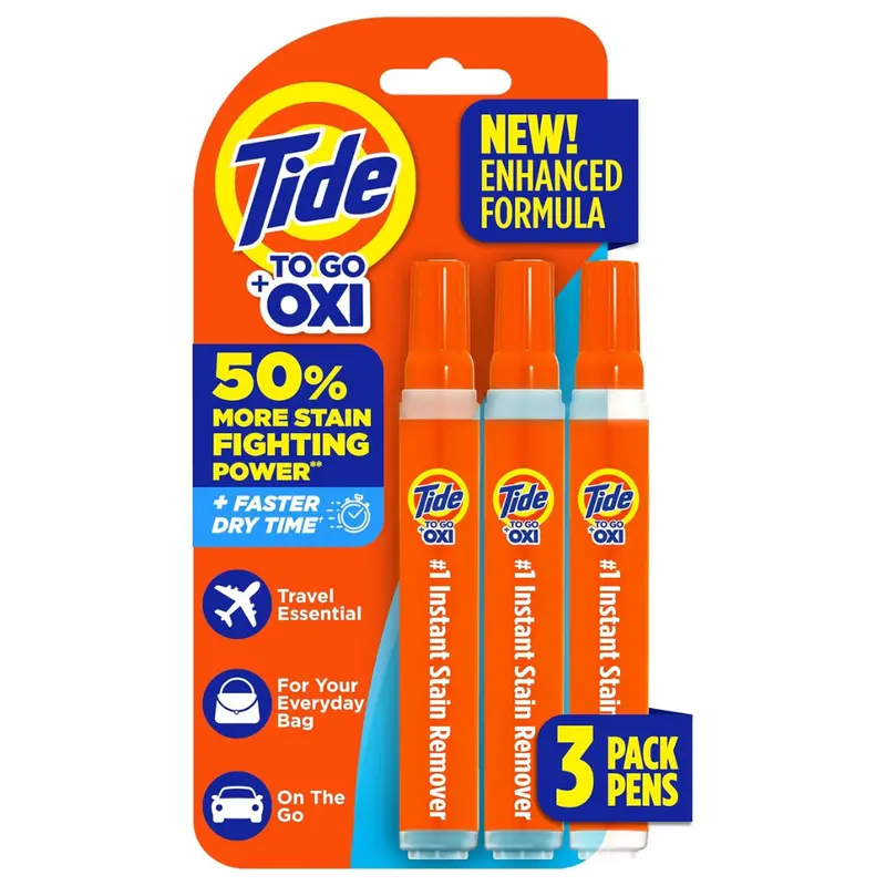 3-Count 1.01-Oz Tide To Go Instant Stain Remover Pen For Clothes 1
