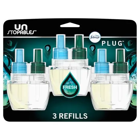 3 Febreze Unstopables Plug-In Air Freshener Refills 1