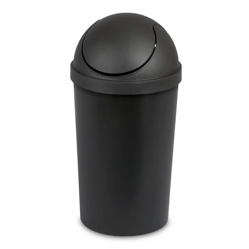 3 Gallon Bathroom Swing Top Round Trash Can With Lid 1