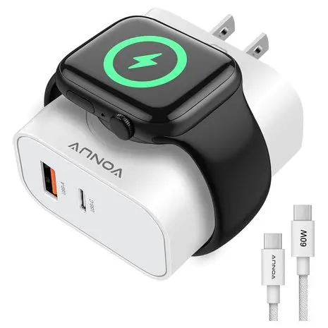 3-In-1 Apple Watch Adapter With 20W Dual-Port Wall Charger 1