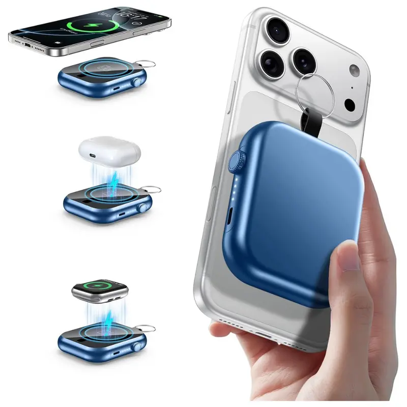 3-In-1 Portable 6000Mah Wireless 22.5W Fast Charging Power Bank 1