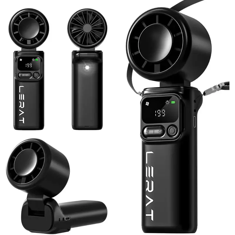 3-In-1 Portable Handheld 5-Speed High Power Mini Turbo Fan 1