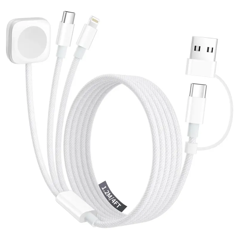 3-In-2 4Ft Multi Charging Cable With Charger (Various) 1