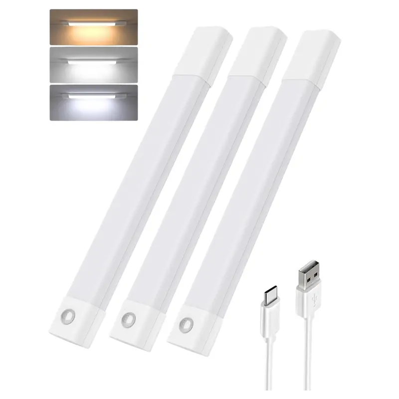 3-Pack 11.8" Under Wireless Closet 50 Led Motion Sensor Cabinet Lighting 1