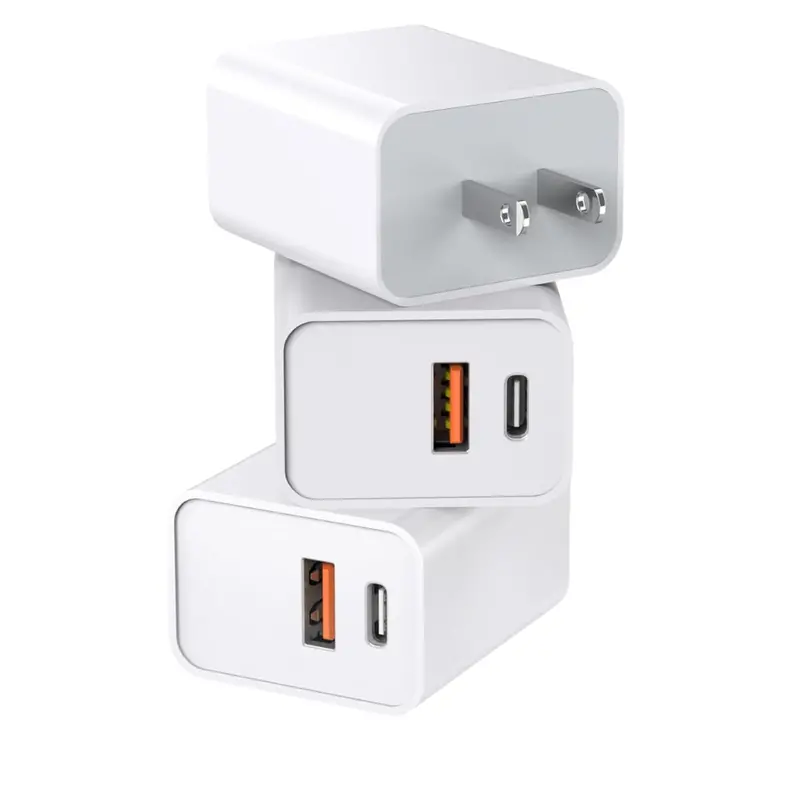 3-Pack 20W Dual Port Qc + Pd 3.0 Usb-C Wall Charger Adapter 1