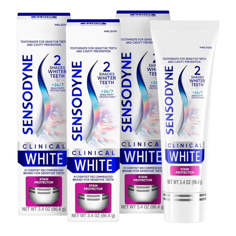 3-Pack 3.4-Oz Sensodyne Clinical White Toothpaste 1