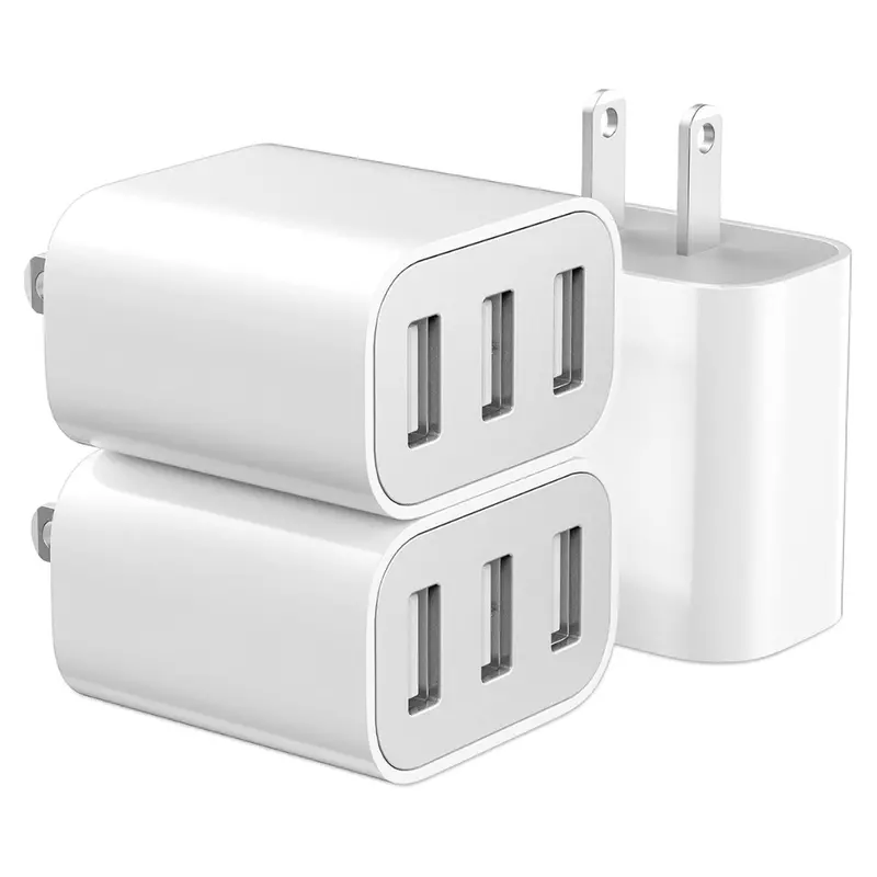 3-Pack 3-Port Usb-A Charging Wall Charger Adapter 1