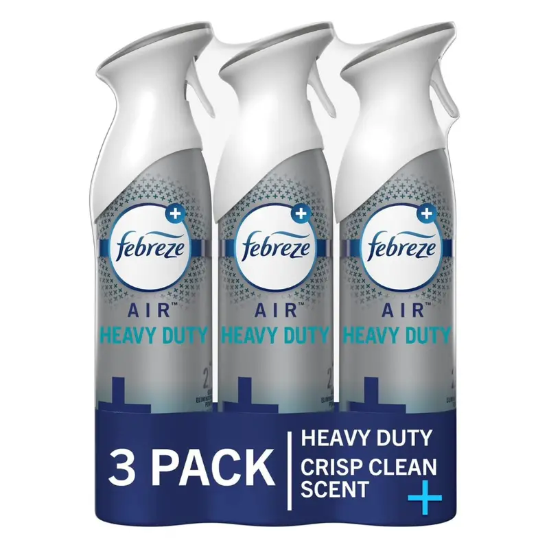 3-Pack 8.8Oz Febreze Odor-Fighting Air Freshener (Heavy Duty Crisp Clean) 1