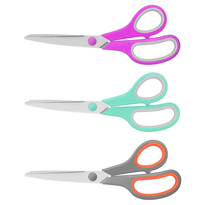 3-Pack 8'' Heavy-Duty Ultra-Sharp Blades Scissors 1