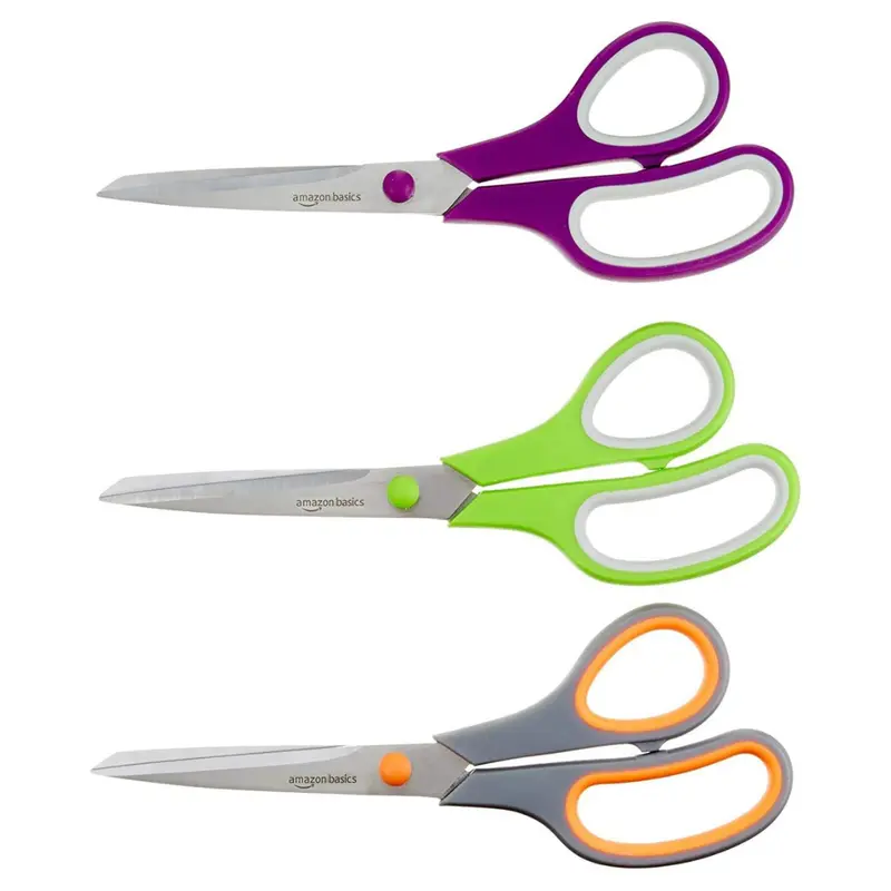 3-Pack Amazonbasics Stainless Steel Multipurpose Office Scissors 1