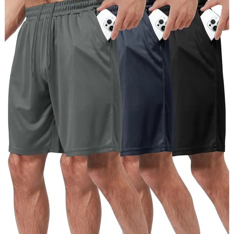 3-Pack Boojo Gym Basketball Men's Shorts With Pockets 1