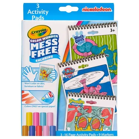 3-Pack Crayola Color Wonder Nickelodeon Activity Pads 1