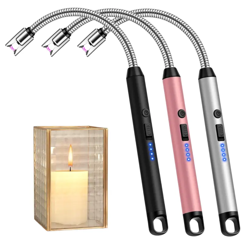 3-Pack Electric Windproof Usb Rechargeable Plasma Lighter 1