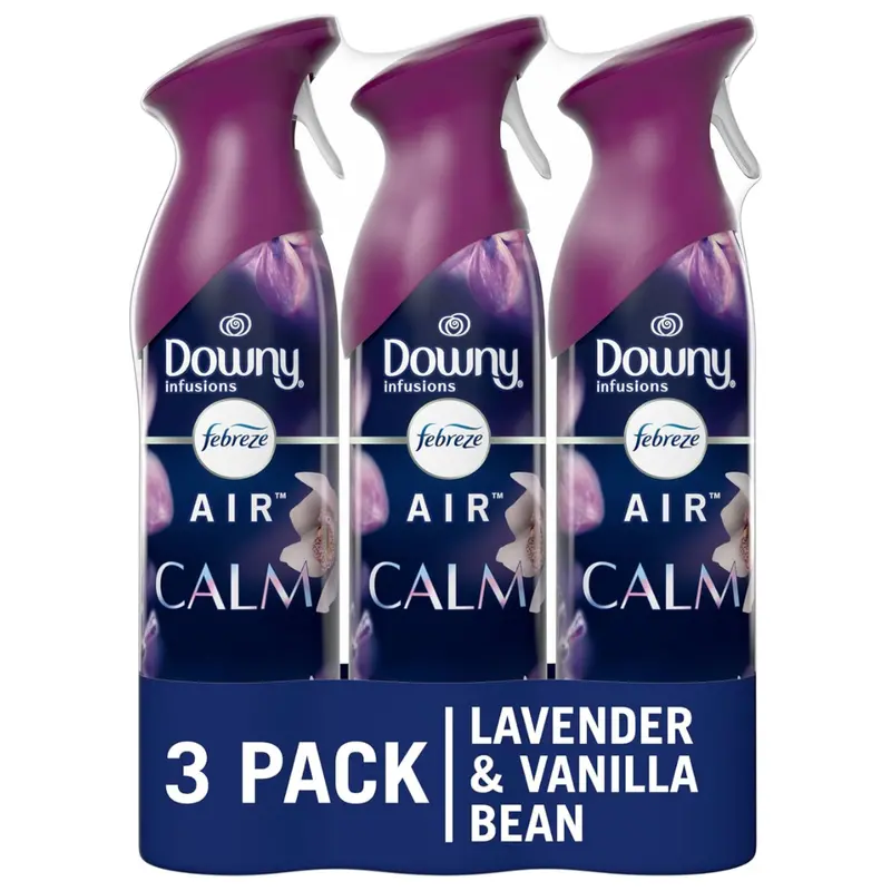 3-Pack Febreze Air Mist Odor-Fighting Air Freshener Downy Calm, 8.8 Oz. Aerosol Can 1