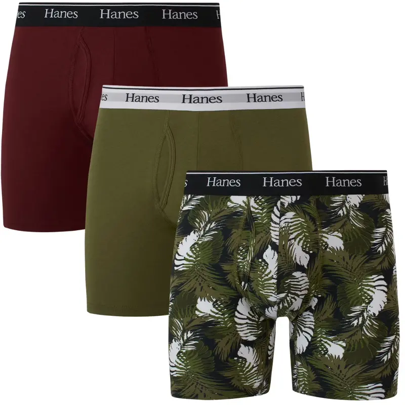 3-Pack Hanes Originals Men's Boxer Briefs & Trunks 1