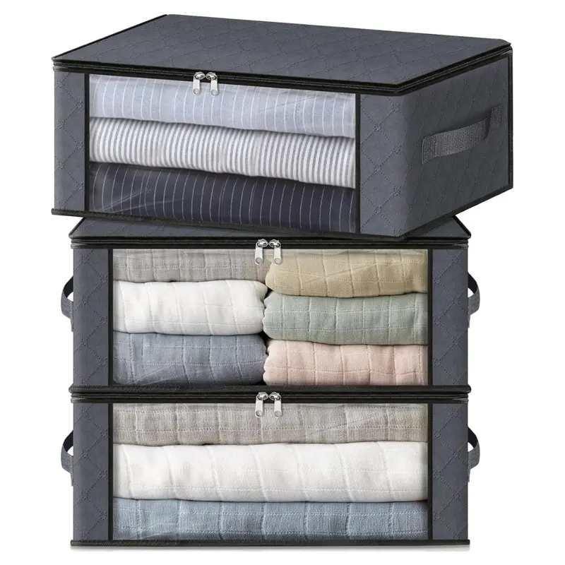 3-Pack Homehacks Foldable Clothes Storage Bags 1