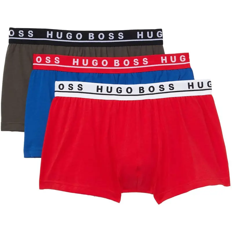 3-Pack Hugo Boss Men's Cotton Knit Trunks 1