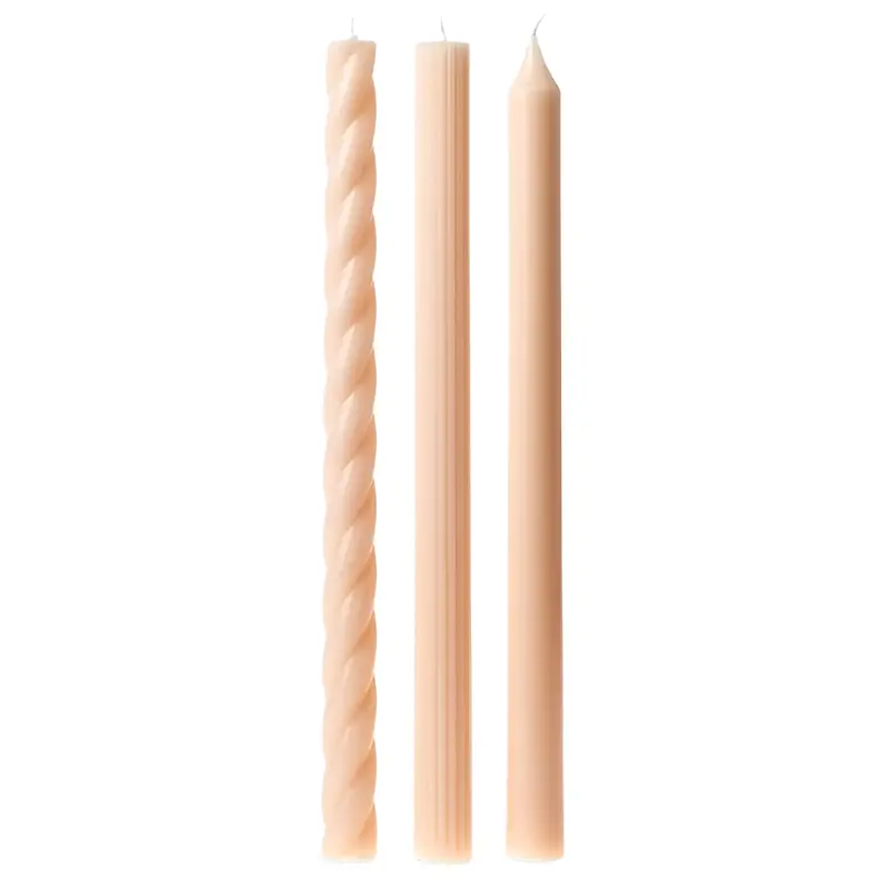 3-Pack Illume Beautifully Done Unscented Assorted Candle Tapers 1