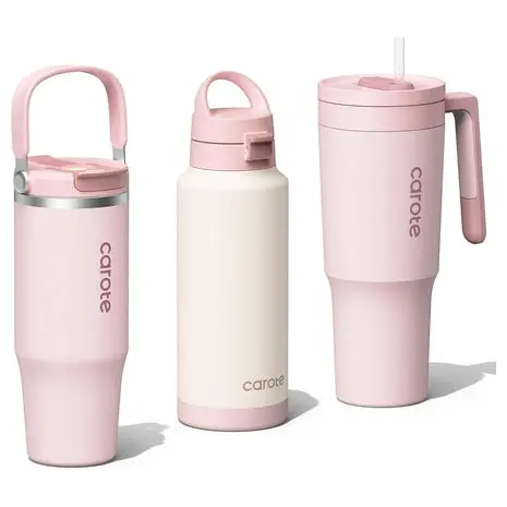 3-Pack Insulated Straw Tumbler Water Bottles 1