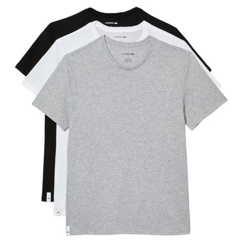 3-Pack Lacoste Men's 100% Cotton Regular Fit Crew Neck T-Shirt 1
