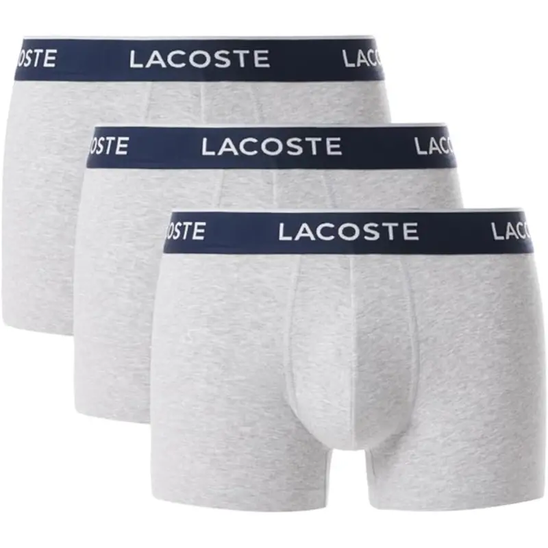 3-Pack Lacoste Men's Cotton Stretch Essentials Trunks 1