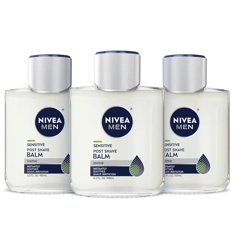 3-Pack Nivea Men Sensitive Soothing Post Shave Balm (3.3 Fl Oz) 1