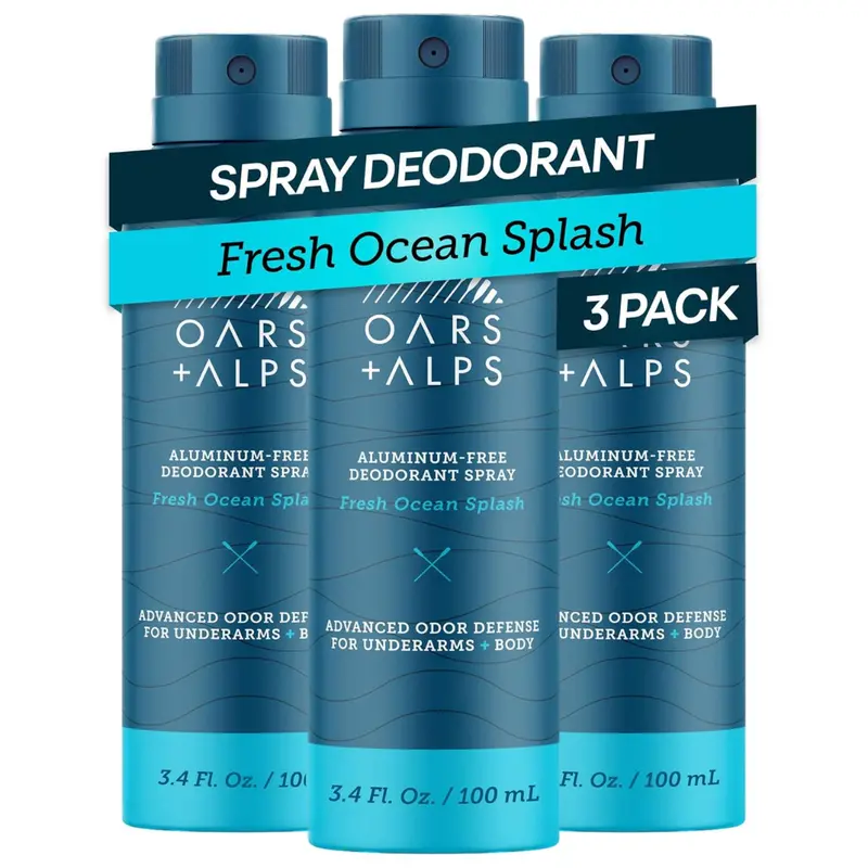 3-Pack Oars + Alps Full Body Deodorant Spray 1