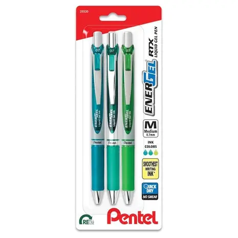 3-Pack Pentel Energel Rtx Gel Pens 1