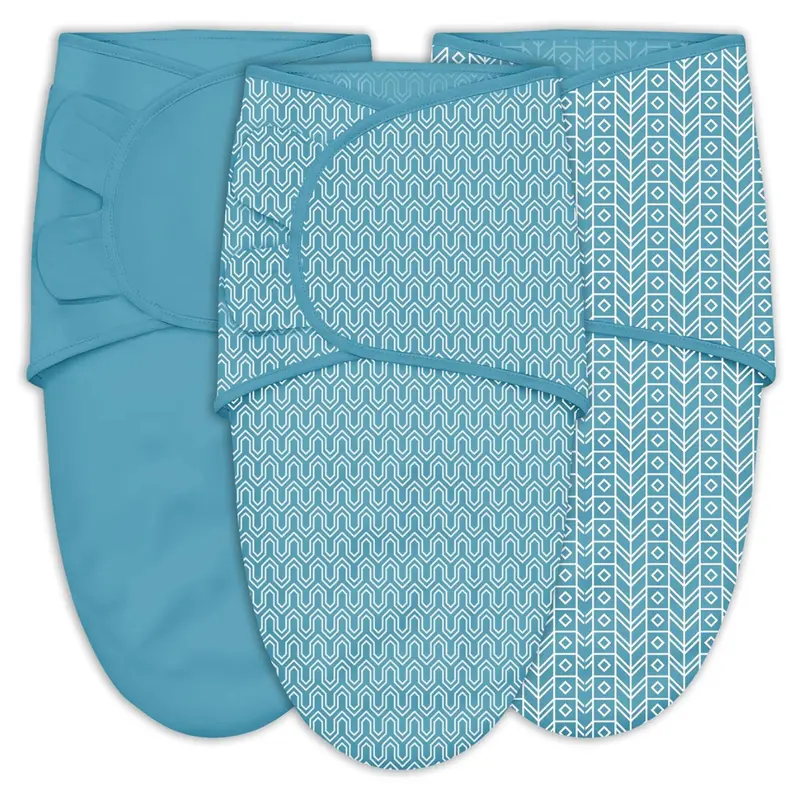 3-Pack Sweet Dolphin Soft Cotton Baby Swaddle Blanket (Various) 1
