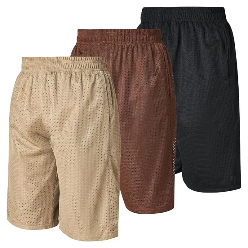 3-Pack Ultra Performance Men's Athletic Mesh Shorts With Pockets 1