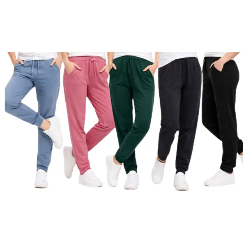 3 Pack Women's Fleece Lined Jogger Sweatpants With Thick Waistband 1