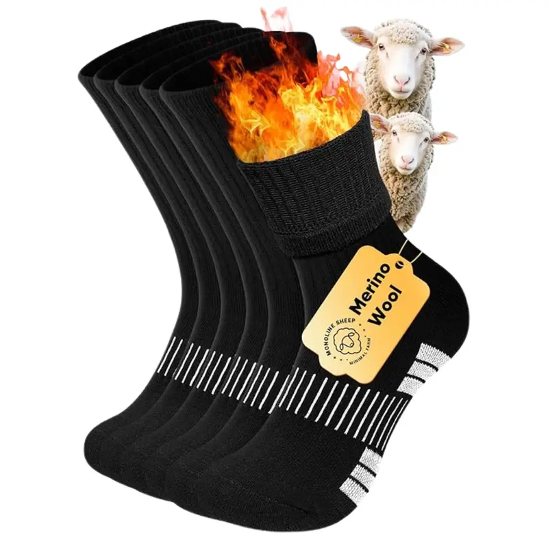 3-Pairs Merino Thermal Wool Hiking Socks 1