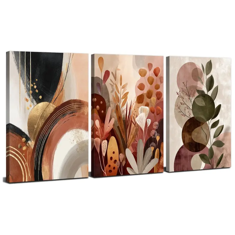 3 Pcs Abstract Bohemian Wall Art (12X16") 1