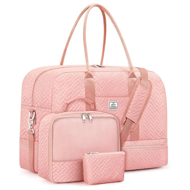 3-Piece 21" Carry On Travel Duffle W/ Crossbody Bag & Toiletry Bag (Various) 1