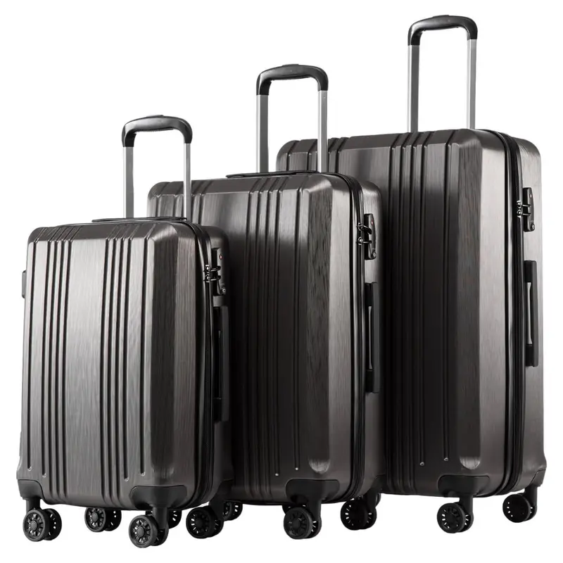 3-Piece Coolife Pc+Abs Hardshell Luggage Set 1