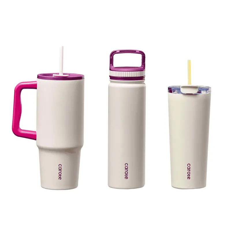 3-Piece Cupholder-Friendly Insulated Water Bottle & Tumbler Set 1