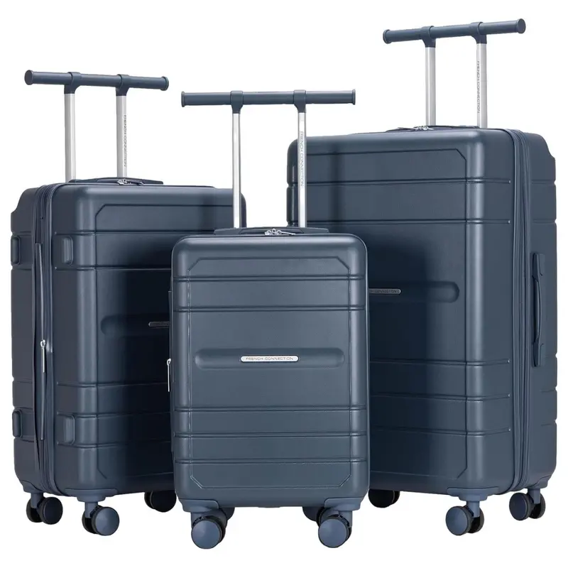3-Piece French Connection Le Voyage Luggage Set (Navy) 1