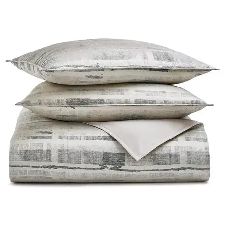 3-Piece Hotel Collection Broken Stripe Duvet Cover Set 1