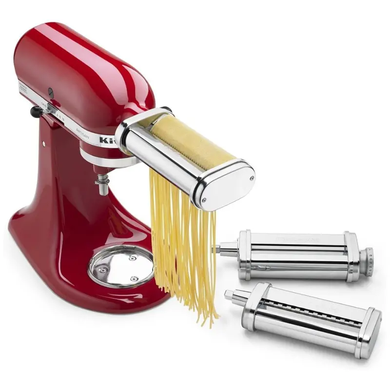 3-Piece Kitchenaid Stand Mixer Pasta Roller & Cutter Set Attachments 1