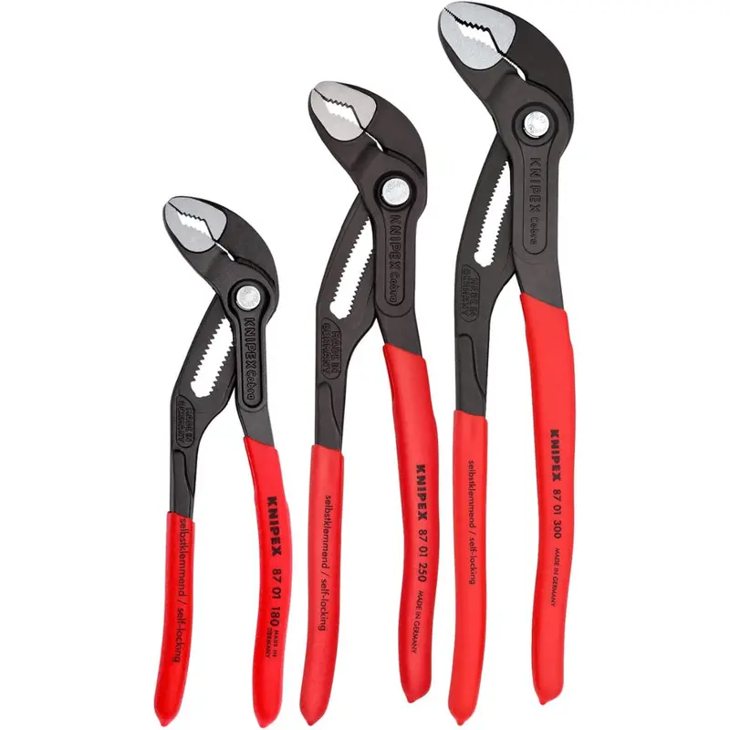 3-Piece Knipex Tools Cobra Pliers Set (7, 10, & 12) 1
