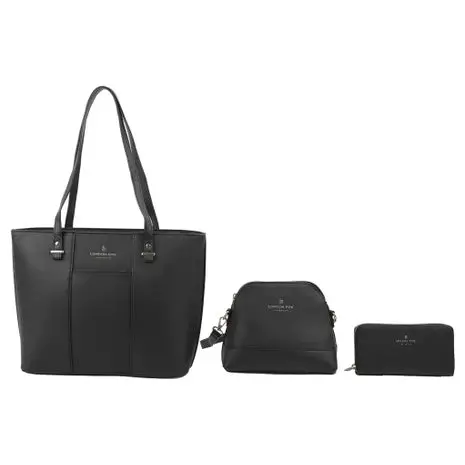 3-Piece London Fog Vegan Leather Tote Set (6 Colors) 1