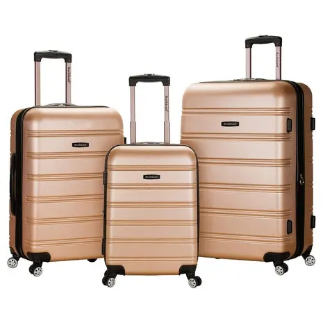 3 Piece Rockland Hardside Expandable Spinner Wheel Luggage 1