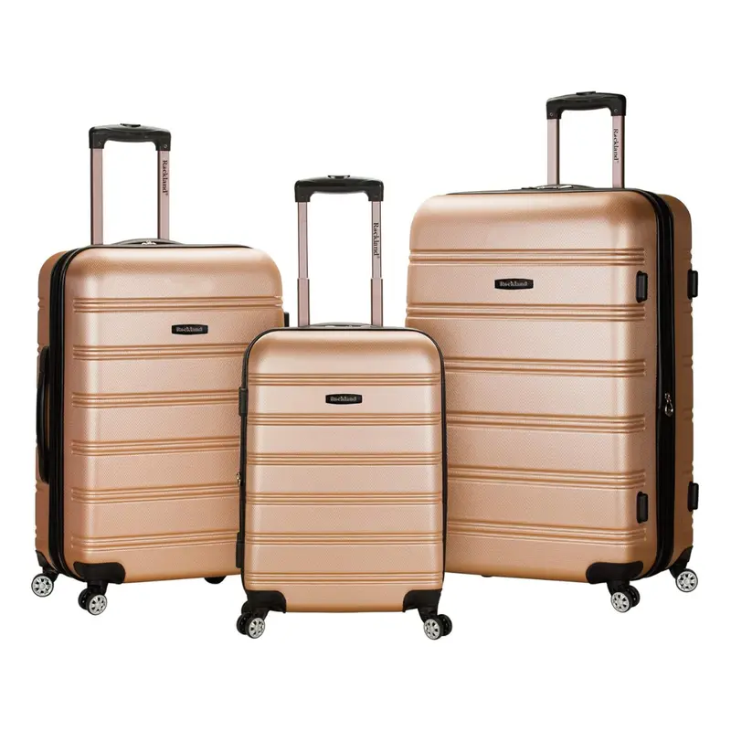 3-Piece Rockland Melbourne Hardside Spinner Luggage Set 1