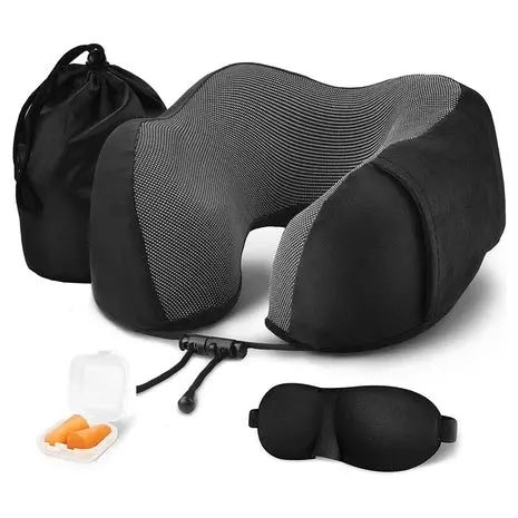 3 Piece Travel Memory Foam Neck Pillow 1