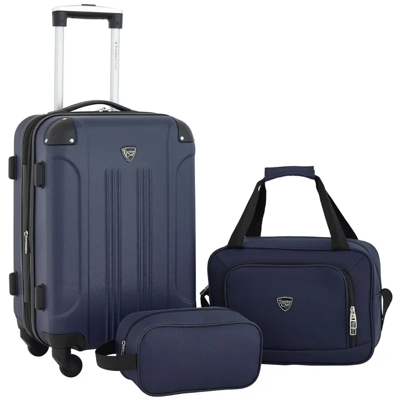 3-Piece Travelers Club Chicago Hardside Expandable Spinner Luggage 1