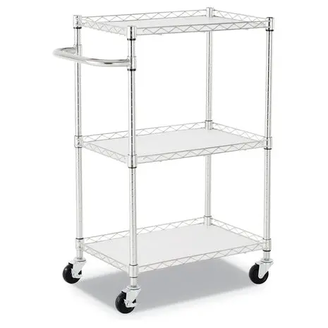 3-Shelf Wire Cart With Liners 1